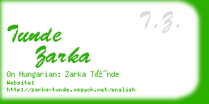 tunde zarka business card